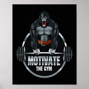 Affiche Motiver Le Gym Gorilla Beast Workout Bodybuilding