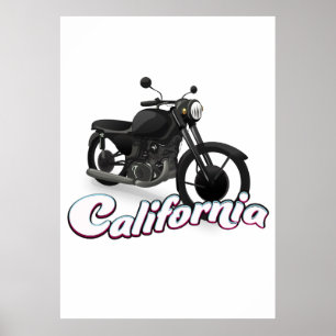 Affiche Moto Californie