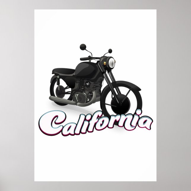 Affiche Moto Californie (Devant)