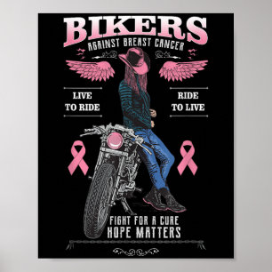 Affiche Moto Cancer Du Sein Guerriers Et Survivants Su