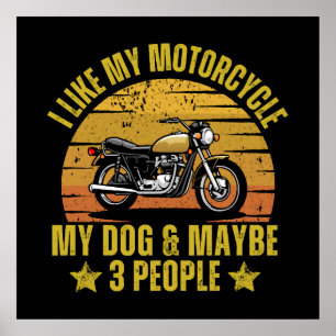 Affiche Moto Chien