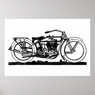 Affiche Moto classique V