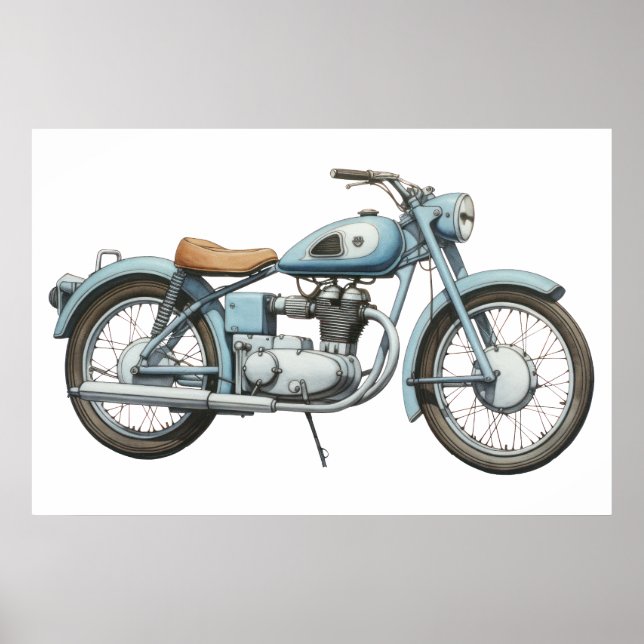 Affiche Moto classique VII (Devant)