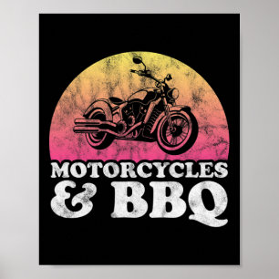 Affiche Moto Et Byrbecue Motos Et Barbecue