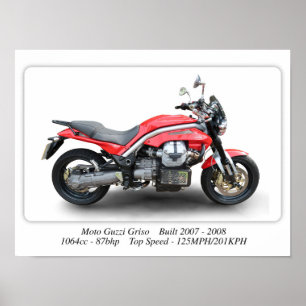 Affiche Moto Moto Guzzi Griso - Poterie d'impression de fo