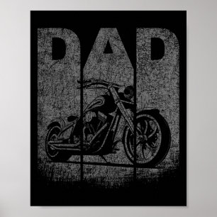 Affiche Moto papa Fête des pères Moto Graphique