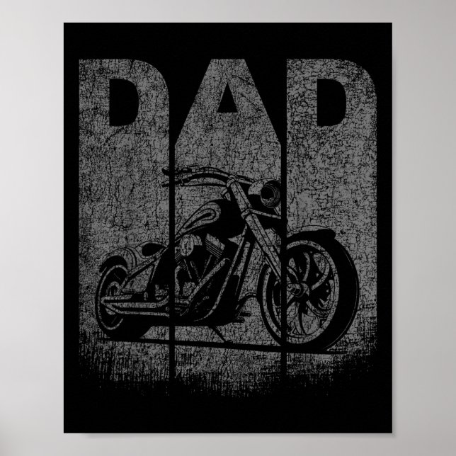 Affiche Moto papa Fête des pères Moto Graphique (Devant)