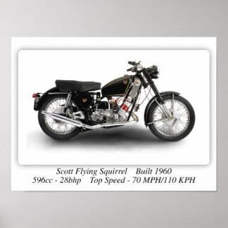Affiche Moto Scott Flying Squirrel - A3