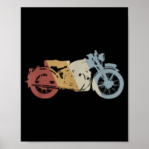 Affiche Moto style rétro Vintage