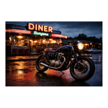 Moto Vintage & Diner Américain