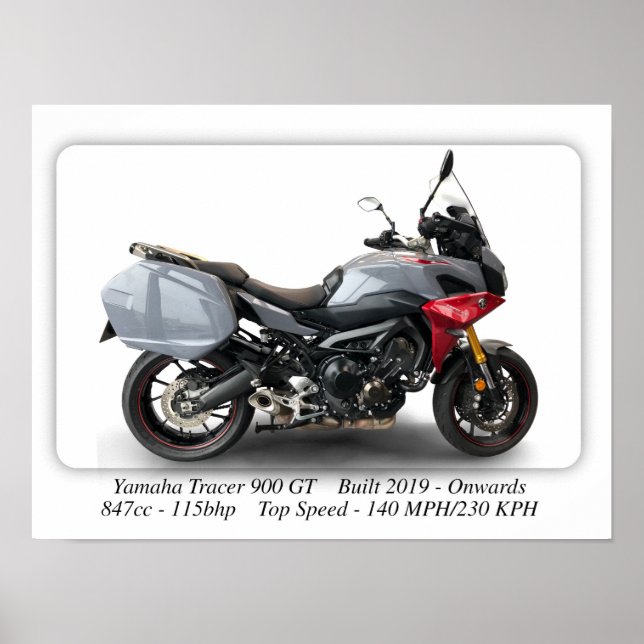 Affiche Moto Yamaha Tracer 900 GT - Format A3 Imprimer (Devant)