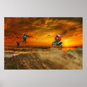 Affiche Motocross À Dusk