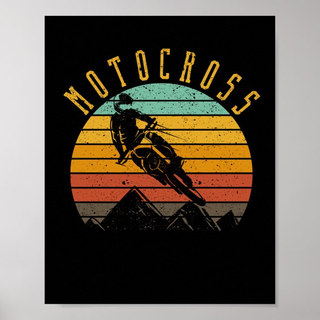 Affiche Motocross Biker Dirt Vélo Rider Enduro Biker (Devant)