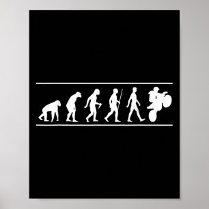 Affiche Motocross Evolution Dirt Bike Rider Drôle