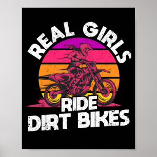 Affiche Motocross Lovers Racing Bikers Véritable Filles Ri