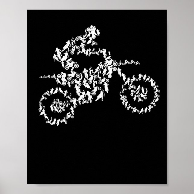 Affiche Motocross motocross silhouette dirt moto moto (Devant)