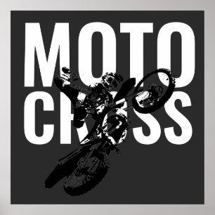 Affiche Motocross Motorcycle Sport Pop Art