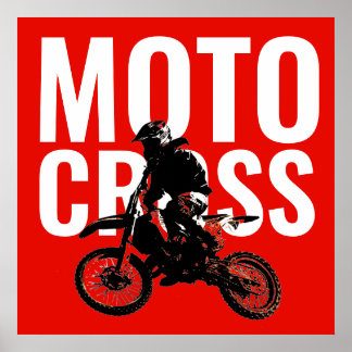 Affiche Motocross Motorcycle Sport Pop Art