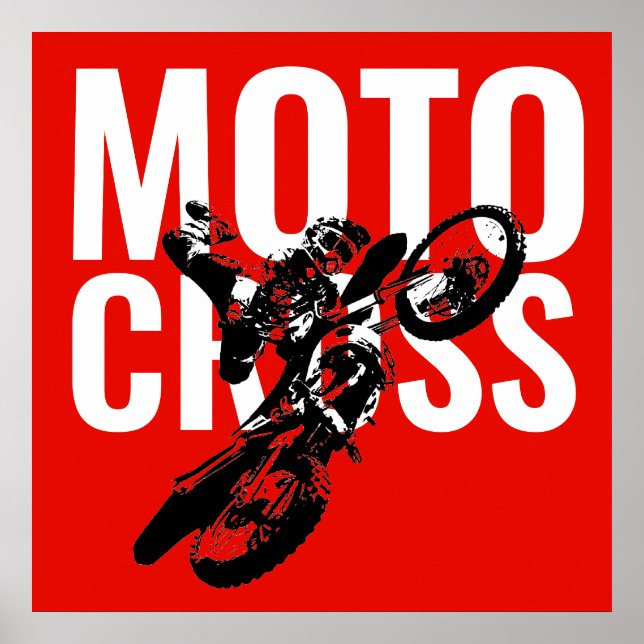 Affiche Motocross Motorcycle Sport Pop Art (Devant)