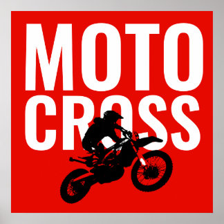 Affiche Motocross Motorcycle Sport Pop Art