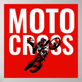Affiche Motocross Motorcycle Sport Pop Art