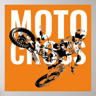 Affiche Motocross Motorcycle Sport Pop Art