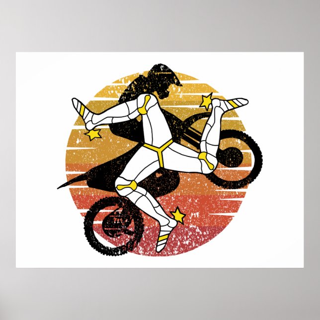 Affiche Motocross sport Île de Man (Devant)