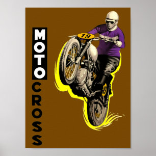 Affiche Motocross vintage