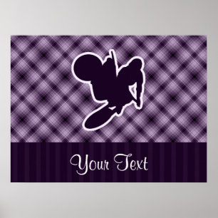 Affiche Motocross violet
