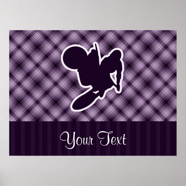 Affiche Motocross violet (Devant)