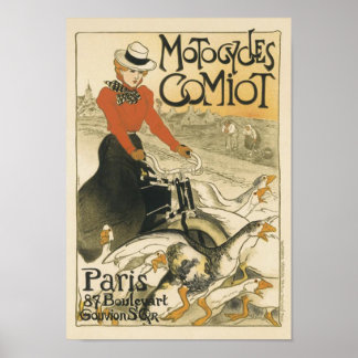 Affiche Motocycles Comiot Par Theophile Alexandre Steinlen