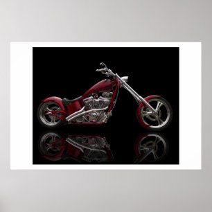 Affiche Motocyclette Chopper personnalisée