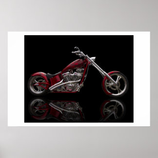 Affiche Motocyclette Chopper personnalisée