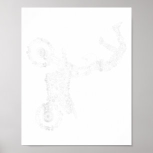 Affiche Motocycliste Motocross Enduro Moto Tout-Terrain Ho
