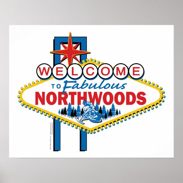 Affiche Motoneige/Bienvenue dans les Northwoods (Devant)