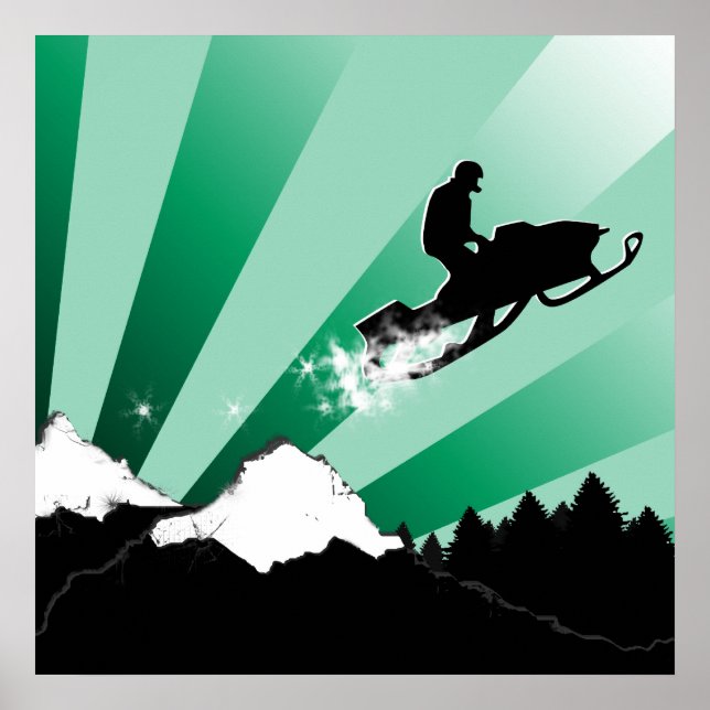 Affiche motoneige. pthalo. (Devant)