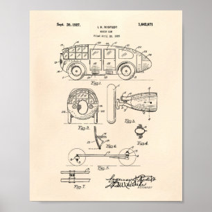Affiche Motor Car 1927 Patent Art Old Peper