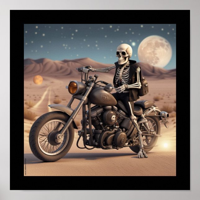 Affiche Motorcycle Skeleton (Devant)