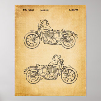 Affiche Motorcycle Swing Arm Cover Patent Old Book Page