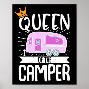 Affiche Motorhome RV Camping Reine Du Camper