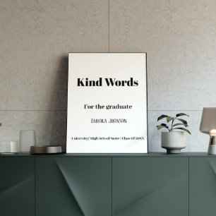 Affiche Mots-clés de la fête de graduation pour le diplômé