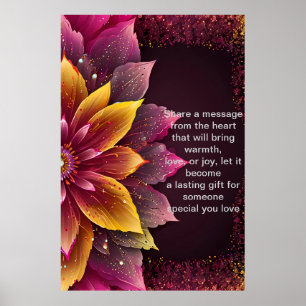 Affiche Mots de coeur : Un cadeau personnalisé d'amour