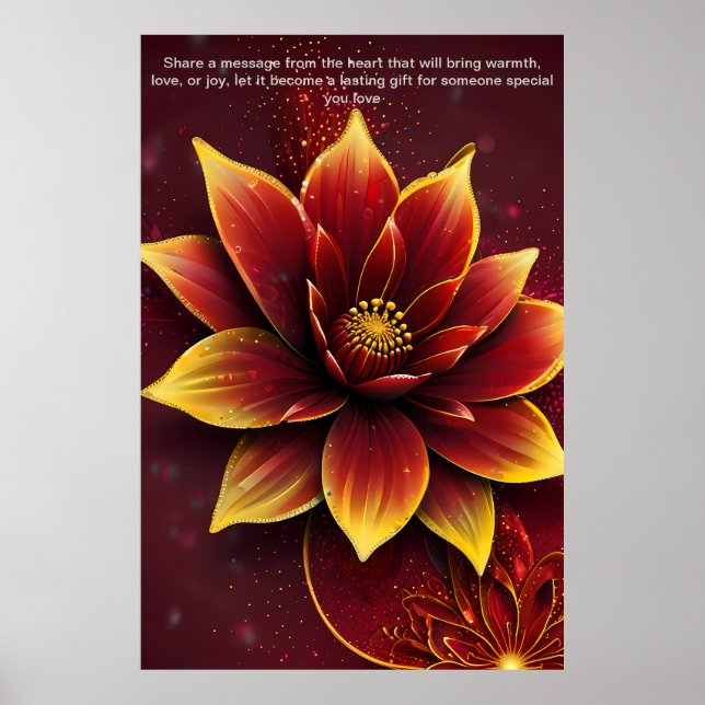 Affiche Mots de coeur : Un cadeau personnalisé d'amour (Devant)