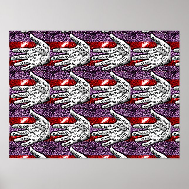 Affiche Mots de la main d'amour (Devant)