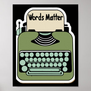Affiche Mots de machine vintage Retro Design