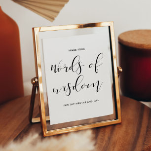 Affiche Mots de sagesse signe mariage