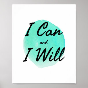 Affiche mots d'inspiration pour le travail et la réussite