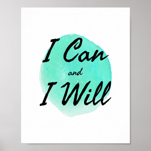 Affiche mots d'inspiration pour le travail et la réussite (Devant)