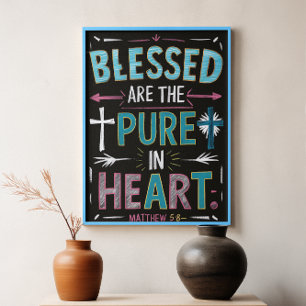 Affiche Mots éclairants au milieu d'une croix