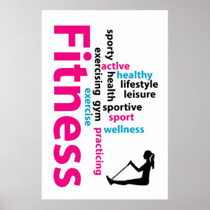 Affiche Mots fitness